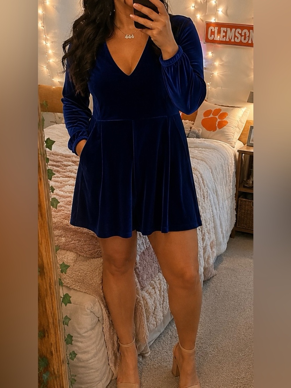 Shoe Dazzle Velvet Romper